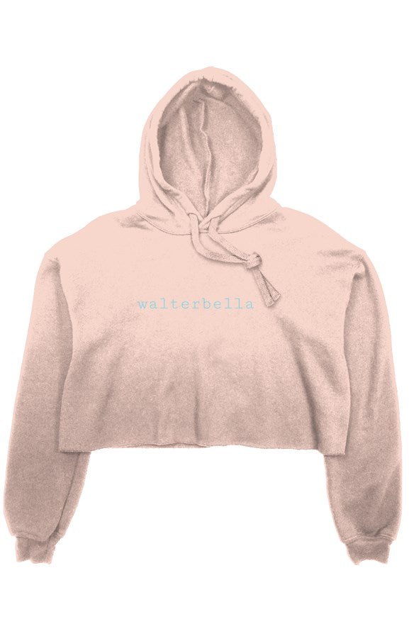 walterbella crop fleece hoodie pink