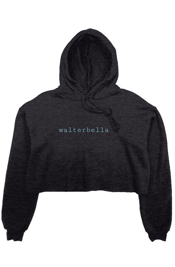 walterbella crop fleece hoodie dark gray