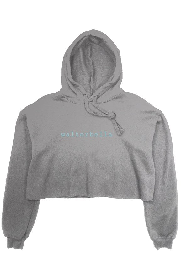walterbella crop fleece hoodie light gray