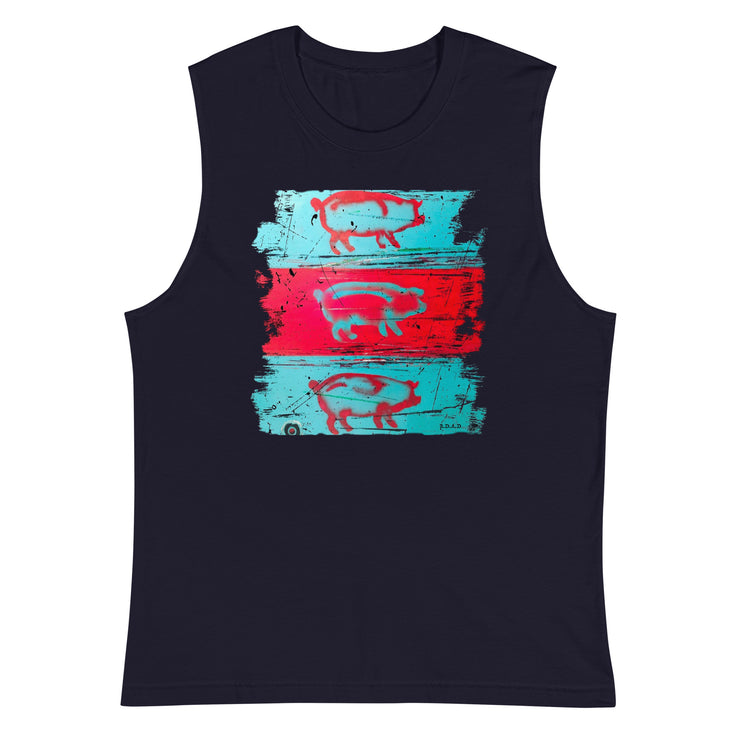 Three Pigs Athletic Sleeveless T Shirt