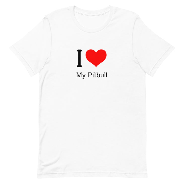 I Love My Pitbull T Shirt